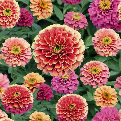 Zinnias Flowers